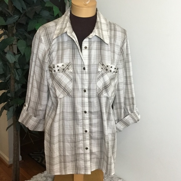 STYLE & Co large NWT button down top - Picture 1 of 13